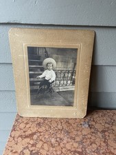Usado, Foto antiga de menino em triciclo c1900 – Grande retrato eduardiano montado comprar usado  Enviando para Brazil