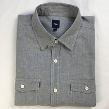 Camisa masculina Gap grande cinza cambraia retrô queixo alça manga longa bolsos utilitário comprar usado Camisa masculina Gap grande cinza cambraia retrô queixo alça manga longa bolsos utilitário comprar usado  Enviando para Brazil