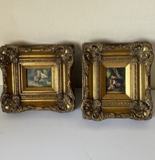 Conjunto VINTAGE de 2 pinturas a óleo de natureza morta galos emoldurados, galinhas, pássaros. , usado comprar usado  Enviando para Brazil