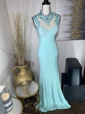 Vestido de noite formal Xcite azul-petróleo strass baile formatura casamento gala tamanho 4 comprar usado  Enviando para Brazil