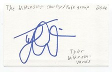 The Wilkinsons - Tyler Wilkinson Signed 3x5 Index Card Autographed Signature comprar usado  Enviando para Brazil