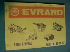 Catalogue agricole evrard d'occasion  Saint-Romain-de-Colbosc
