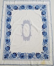 Toalha de mesa floral bordada à mão tradicional vintage 150x113cm comprar usado  Enviando para Brazil