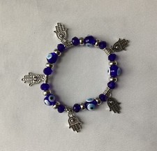 Usado, Pulseira Evil Eye estilo turco, pulseira ajustável/elástica Evil Eye, não usada comprar usado  Enviando para Brazil