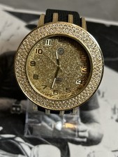 Deslumbrante relógio de quartzo feminino vintage tom dourado Techno Pave. Funciona muito bem comprar usado  Enviando para Brazil