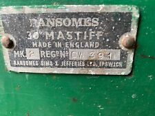 Ransomes mastiff mower for sale  STONE