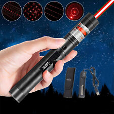 Caneta ponteiro laser vermelha 1mw recarregável 650nm feixe de luz tocha e coldre 330 milhas, usado comprar usado  Enviando para Brazil