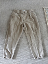 Beige linen trousers for sale  BARNETBY