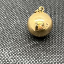 Berloque de bola de boliche de ouro amarelo gravado LAB, 1/15 10K comprar usado  Enviando para Brazil