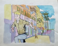 Affiche lithographie peinte d'occasion Affiche lithographie peinte d'occasion  Charenton-le-Pont