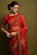 Georgette silk saree for sale  SOUTHALL