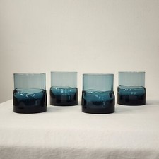 Pier 1 Importado Copos de Rocha Azul Mergulhado à Mão Estilo MCM Barware Antigo Anos 00 comprar usado  Enviando para Brazil