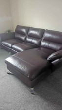 Aubergine leather corner for sale  HARROW