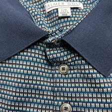 Antigo Polo de Golfe Masculino Palmer L Malha Azul Xadrez Listrado Anos 80 Anos 90 Retrô Ano Novo comprar usado  Enviando para Brazil