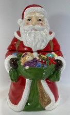 Jarro de biscoito vintage de Papai Noel com LID  JC Penny The Home Collection.  Pintado à mão. comprar usado  Enviando para Brazil