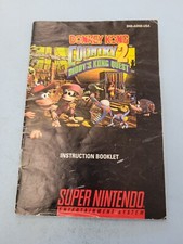 DONKEY KONG COUNTRY 2 ~ Super Nintendo SNES Manual de Instruções SOMENTE comprar usado  Enviando para Brazil
