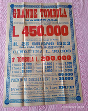 Manifesto antico tombola usato  San Giovanni in Fiore