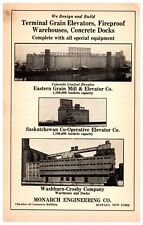 Buffalo NY 1926 Terminal MOINHO DE GRÃOS Elevadores Eastern MONARCH Engenheiro Impressão Anúncio, usado comprar usado  Enviando para Brazil