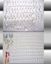 150+ Lustre Cristal Prismas Quadrados Vidro Francês Abacaxi Grande Lote Sortido comprar usado  Enviando para Brazil