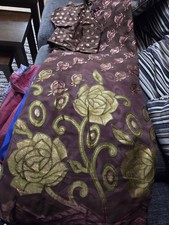 Brown chiffon saree for sale  LEEDS