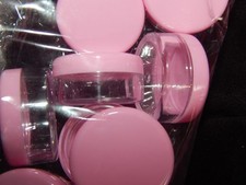 36 potes de amostra de acrílico com tampas rosa ~ recipientes para brilho labial ~ frascos para cosméticos comprar usado  Enviando para Brazil