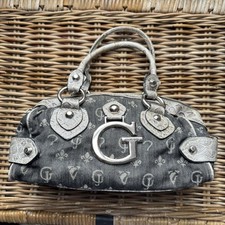 Bolsa feminina vintage Y2K GUESS cinza logotipo ombro comprar usado  Enviando para Brazil