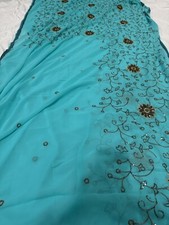 Indian sari blue d'occasion  Expédié en Belgium