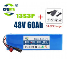 Bateria de bicicleta elétrica Li-ion de alta capacidade 48V 60Ah 1000W 13S3P 54.6V BMS com carregador comprar usado  Enviando para Brazil