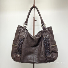 Bolsa de ombro feminina Kenneth Cole New York couro marrom cravejada borla trançada comprar usado  Enviando para Brazil