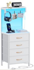 Nightstand white tall for sale  Brentwood