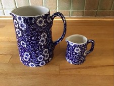Burleigh blue calico for sale  BURTON-ON-TRENT