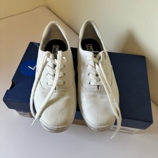 Sapatos femininos de lona Keds 7, tênis branco, usado com caixa, algumas manchas clássicas comprar usado  Enviando para Brazil