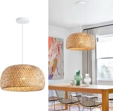Usado, Luminária pendente de bambu Ai HaoLe 1 luz para cozinha - 17,7 pol. tecida à mão comprar usado  Enviando para Brazil