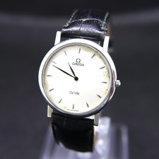 Omega Deville relógio masculino quartzo 32mm branco vintage redondo fabricado na Suíça comprar usado  Enviando para Brazil