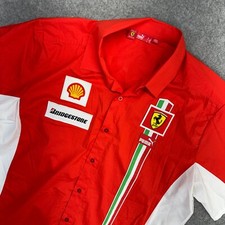 Camisa masculina vintage Puma Ferrari F1 Team XL concha vermelha Bridgestone corrida botão para cima comprar usado  Enviando para Brazil