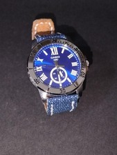 Relógio Casio masculino automático analógico pulseira de couro arraia alta qualidade elegante comprar usado  Enviando para Brazil
