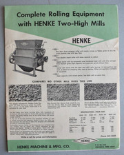Henke roller mills for sale  Elmdale