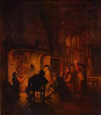 Adriaen van Ostade foto A4 uma conversa na lareira comprar usado  Enviando para Brazil