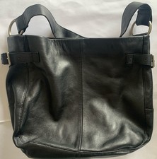 Usado, Bolsa satchel THE GAP vintage couro aço anelada bolsa de mão preta rara *Leia comprar usado  Enviando para Brazil