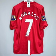 CAMISA DE FUTEBOL MANCHESTER UNITED 2008 2009 HOME UCL #7 RONALDO TAMANHO XL comprar usado  Enviando para Brazil