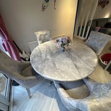 marble dining table chairs for sale  NUNEATON