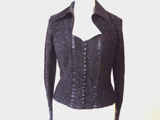 Chemisier noir satin d'occasion  Serris
