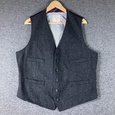 Colete Masculino Merona Mistura de Lã Espinha de Arenque Grande L Cinza Carvão, usado comprar usado  Enviando para Brazil