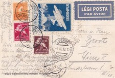 Usado, 1933 HUNGARY UNGARN  LP-KARTE JAMBOREE VIGNETTE  GLIDER GODÖLLÖ  - WIEN AUSTRIA comprar usado  Enviando para Brazil