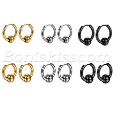 Usado, 2 peças brincos masculinos femininos berloques redondos de miçangas com argola articulada Huggie comprar usado  Enviando para Brazil