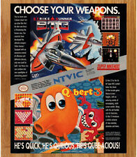 Usado, Q Bert 3 + Strike Gunner STG NTVIC - Cartaz de anúncios impressos de videogame arte promocional 1992 comprar usado  Enviando para Brazil