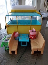 Lote Peppa Pig Camper Van com grelha e toldo retrátil de 4 caracteres comprar usado Lote Peppa Pig Camper Van com grelha e toldo retrátil de 4 caracteres comprar usado  Enviando para Brazil
