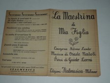 SPARTITO MUSICALE DA COLLEZIONE ANNO 1952  "LA MAESTRINA DI MIA FIGLIA " , usado comprar usado  Enviando para Brazil