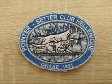 Parche vintage Pointer Setter Club Hellenique Greek Dog Club OKADE ΟΚΑΔΕ 1991 segunda mano  Embacar hacia Mexico