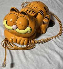 Usado, Telefone fixo Garfield antigo da década de 1980 olhos abertos fechados Tyco testado e funcionando comprar usado  Enviando para Brazil